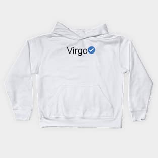 Verified Virgo (Black Text) Kids Hoodie